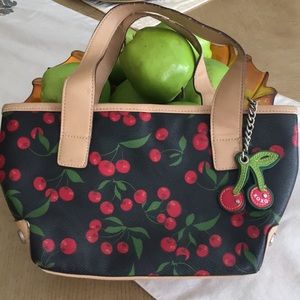 Cute Handbag by XOXO- Black and Cherries